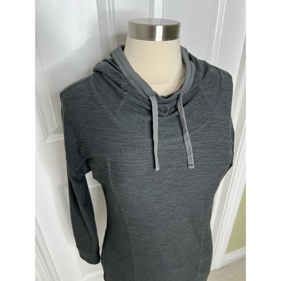 Toad &Co Dress Dark Gray Long Sleeve S Hood Pockets Intemosso Stretch Athleisure - Picture 2 of 11